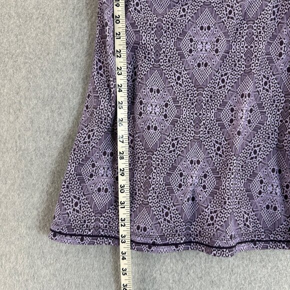 Prana Womens Size XS Purple Dress Patterned Faux Wrap V-Neck Breathe Outdoor - Picture 11 of 16